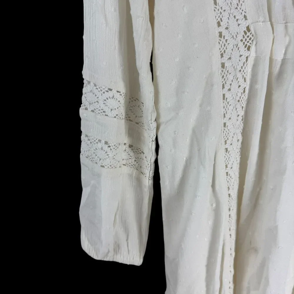 Idyllwind Jessie Western Romance Ivory Women's Mini‎ Dress Sz S